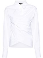 Fabiana Filippi chemise crop à détail noué - Blanc - thumbnail