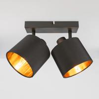 HOFTRONIC™ Jimmy LED Plafondspot - Stoffen kap - 2 spots - Kantelbaar - Draaibaar - Mat Zwart - E14 fitting - IP20 HOFTRONIC™ Jimmy LED Plafondspot - Stoffen kap - 2 spots - Kantelbaar - Draaibaar - Mat Zwart - E14 fitting - IP20