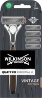 Wilkinson Wilkinson Sword - Quattro Titanium - Vintage Edition - Scheersysteem + 5 Scheermesjes - thumbnail