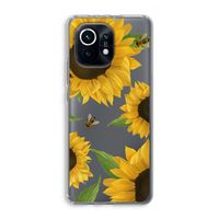 Sunflower and bees: Xiaomi Mi 11 Transparant Hoesje