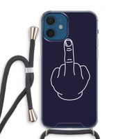 F**k U: iPhone 12 Transparant Hoesje met koord