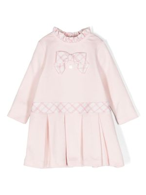 Patachou robe en coton plissée à détail de nœud - Rose
