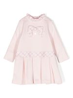 Patachou robe en coton plissée à détail de nœud - Rose - thumbnail