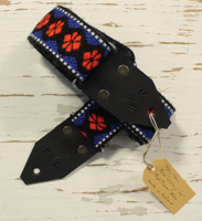Holy Cow Straps 60&apos;s Red Flower Blue