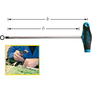 Hazet HAZET Werkplaats Inbusschroevendraaier Sleutelbreedte: 2.5 mm Koplengte: 100 mm Afmeting, lengte: 118 mm