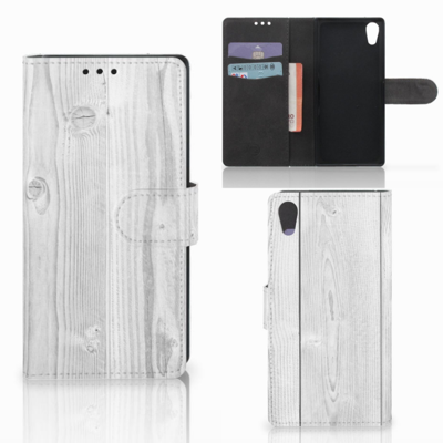 Sony Xperia XA1 | Book Style Case | White Wood