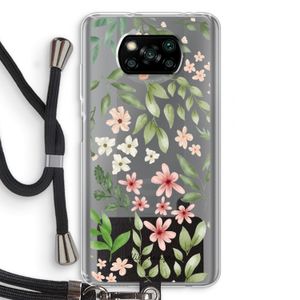 Botanical sweet flower heaven: Xiaomi Poco X3 NFC Transparant Hoesje met koord
