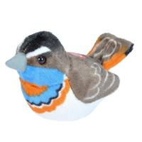 Wild Republic Pluche blauwborst - met geluid - 13 cm - knuffel vogel