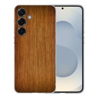 TPU Hoesje Samsung Galaxy S25 - Donker Hout Backcover