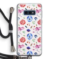 Bloemetjes: Samsung Galaxy S10e Transparant Hoesje met koord