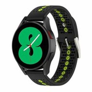 Dot Pattern bandje - Zwart met geel - Samsung Galaxy Watch - 42mm