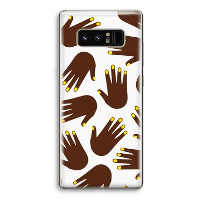 Hands dark: Samsung Galaxy Note 8 Transparant Hoesje