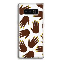 Hands dark: Samsung Galaxy Note 8 Transparant Hoesje