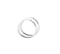 TFT Creolen Ronde Buis Zilver Gerhodineerd Glanzend 2 mm x 19 mm - thumbnail