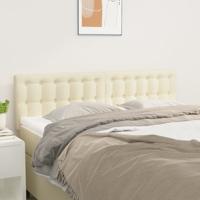 Hoofdborden 2 st 72x5x78/88 cm kunstleer crmekleurig