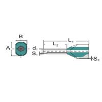 Weidmüller 9004910000 Dubbele adereindhulzen 1 mm² Deels geïsoleerd Geel 500 stuk(s) - thumbnail