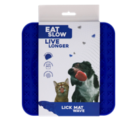 Eat Slow Live Longer Lick Mat Wave Blue