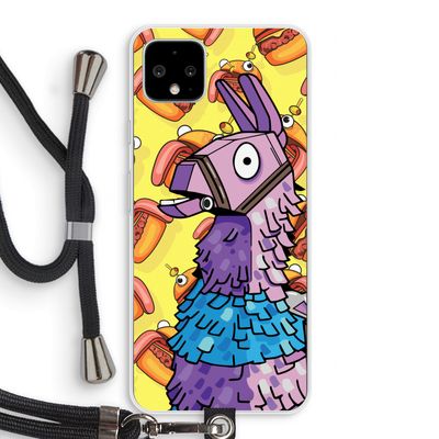 Loot Burger: Pixel 4 XL Transparant Hoesje met koord