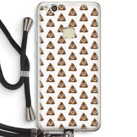 Poop emoji: Huawei Ascend P10 Lite Transparant Hoesje met koord