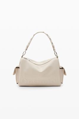 Middelgrote tas met Half logo - WHITE - U