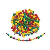 Colorations - heldere houten kralen, 450 gram