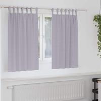Gordijnen met gordijnen 2 pcs Metaalgrijs Polyester