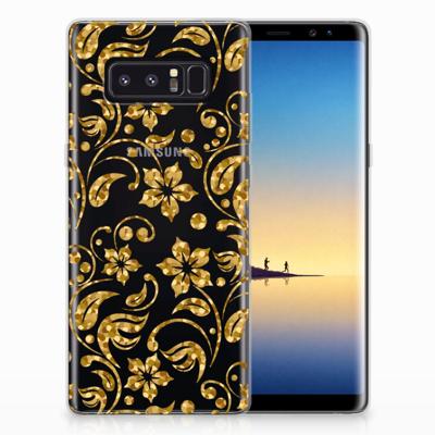 Samsung Galaxy Note 8 | TPU Case | Gouden Bloemen