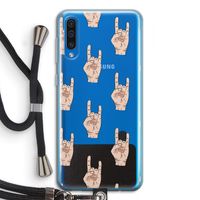 Rock: Samsung Galaxy A50 Transparant Hoesje met koord Rock: Samsung Galaxy A50 Transparant Hoesje met koord