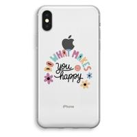 Happy days: iPhone XS Transparant Hoesje