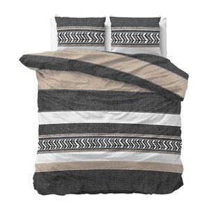 DreamHouse Bedding Northern Stripe - Grijs Lits-jumeaux (240 x 220 cm + 2 kussenslopen) Dekbedovertrek