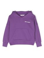 Palm Angels Kids hoodie en coton à logo imprimé - Violet - thumbnail