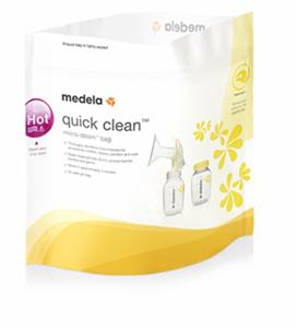 Doos van 5 desinfectiezakjes Quick Clean MEDELA voor magnetrons doorzichtig