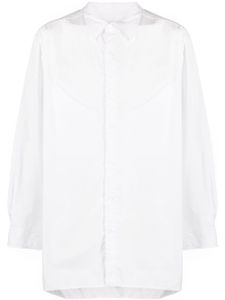 Yohji Yamamoto chemise en coton à empiècements - Blanc