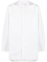 Yohji Yamamoto chemise en coton à empiècements - Blanc - thumbnail