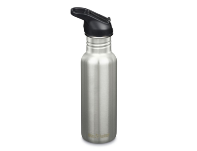 Klean Kanteen Drinkfles - classic narrow - sportdop met flip - brushed stainless - 532 ml