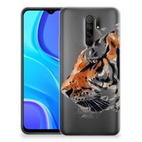 Smartphone hoesje Xiaomi Redmi 9 Watercolor Tiger Smartphone hoesje Xiaomi Redmi 9 Watercolor Tiger