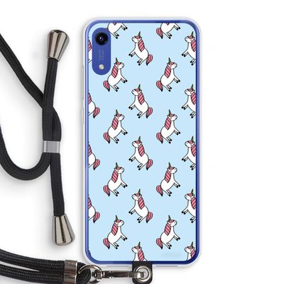 Eenhoorns overal: Honor Play 8A Transparant Hoesje met koord