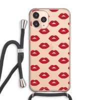 Lips: iPhone 11 Pro Max Transparant Hoesje met koord