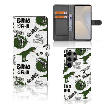 Telefoonhoesje | Met pasjeshouder | voor Samsung Galaxy S25 Ultra Dinosaurus