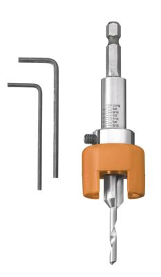 Opsteek-verzinkborenset HSS hardhout 4.0 mm kaart - Kwb
