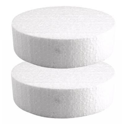 2x hobby piepschuim schijf - 15 cm breed en 4 cm dik - hobby figuren artikelen