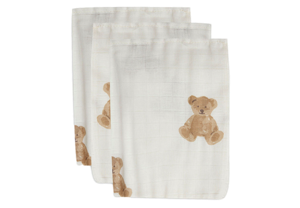 Washandje Hydrofiel Teddy Bear - 3 Stuks