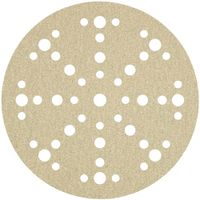 Schuurpad met klitbevestiging | GLS 1 150 mm korreling 80 | voor lak korund | Gatenaantal 8 + 1 | 100 stuks - 143130