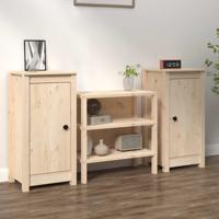 Dressoirs 2 st 39x35x80 cm massief grenenhout