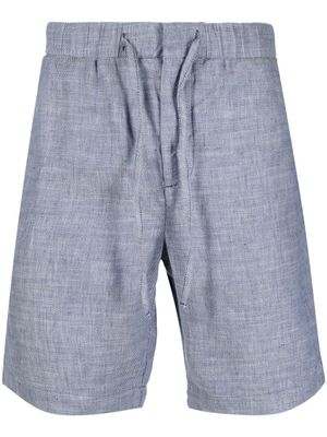 Frescobol Carioca short en coton et lin mélangés - Bleu