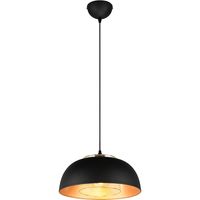 LED Hanglamp - Hangverlichting - Trion Palmo XL - E27 Fitting - 1-lichts - Rond - Mat Zwart - Aluminium - thumbnail