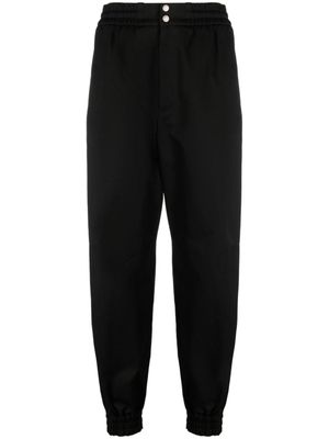 Alexander McQueen pantalon en coton à coupe fuselée - Noir