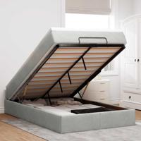 Ottoman bed met matras 120x200 cm fluweel lichtgrijs