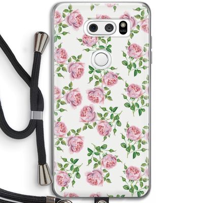 Kleine roosjes: LG V30 Transparant Hoesje met koord