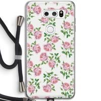 Kleine roosjes: LG V30 Transparant Hoesje met koord Kleine roosjes: LG V30 Transparant Hoesje met koord